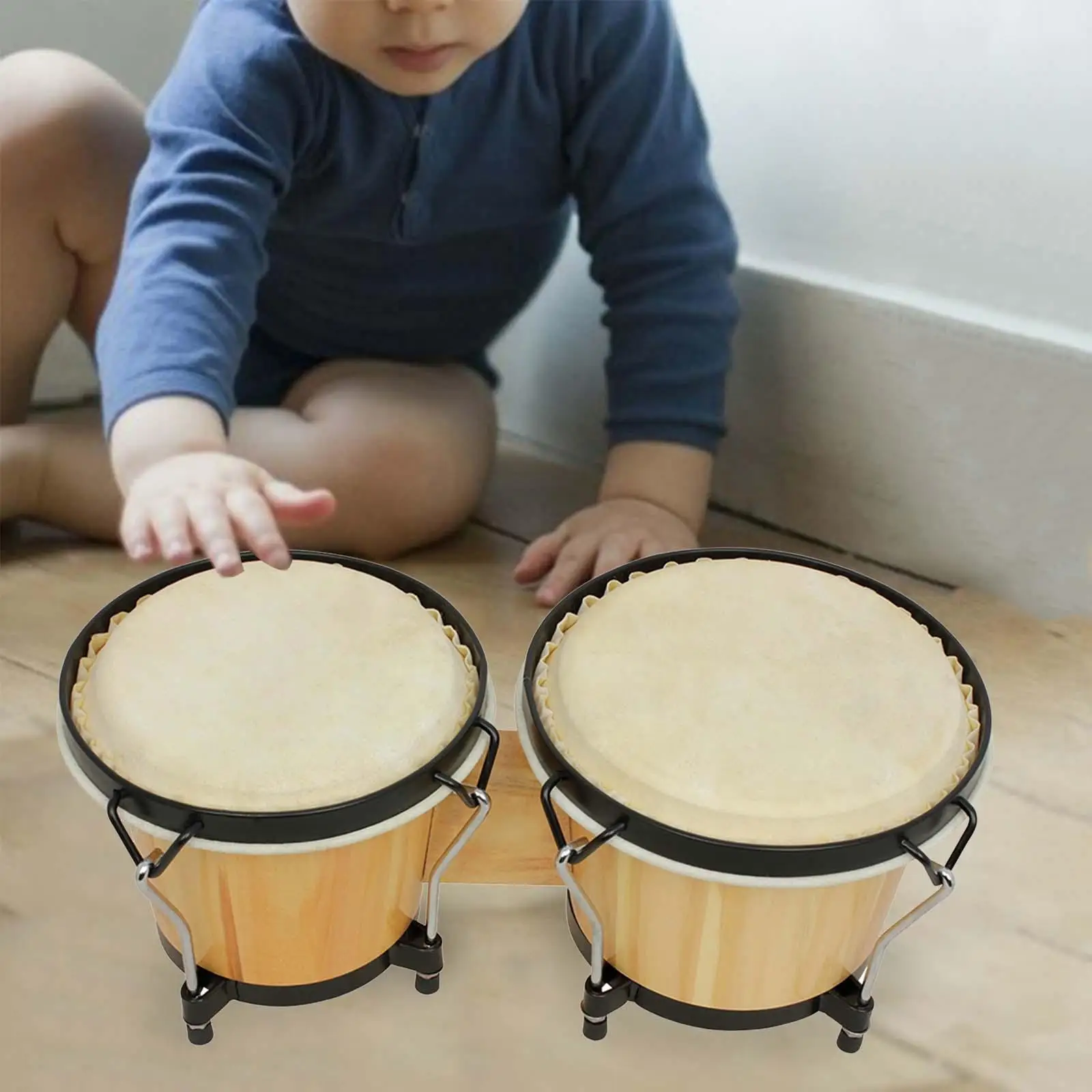 

5.5' and 6' Bongo Drum Set Musical Educational Instrument Birthday Gift Playing Percussion Instruments Congas Drum for Adults