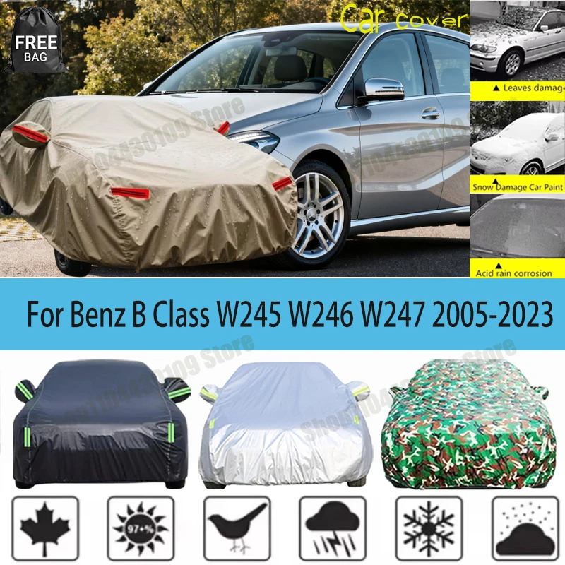 

For Mercedes Benz B Class W245 W246 W247 Car Cover Waterproof Summer Sun Shade Anti-UV Winter Rain Snow Prevent Cover