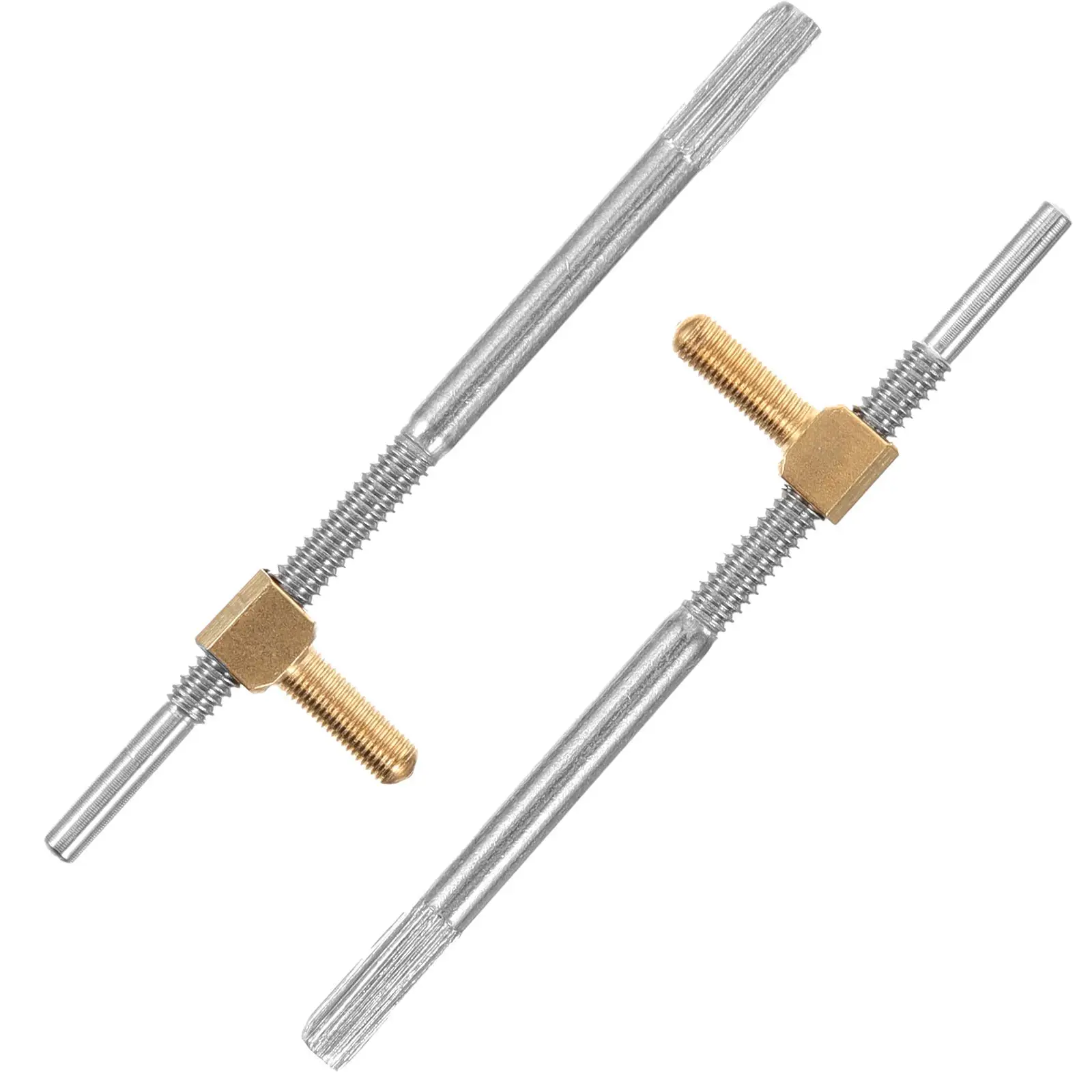 

2 Pcs Bow Screw Rod Replacement Parts Metal Beginner Accessories Fittings Violin Rod Accessory Viola Instrument