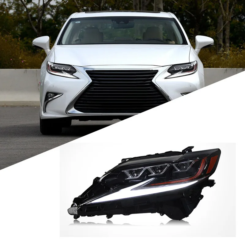 

Suitable for 13-17 Lexus ES headlight assembly modified three-eye LED matrix old model upgraded new model