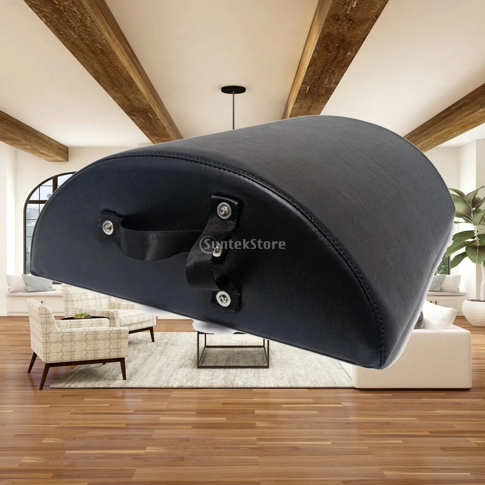 Spine Arch Trainer Leather Pilates Barrel for Professional Studio Core Workout Posture Aid