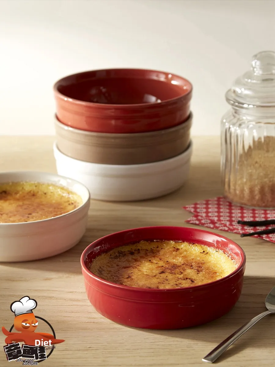 

Emile Henry Enamel Color Cerc Форма для выпечки Карамельный пудинг Crème Brûlée Di Маленькая ваза для фруктов Европейская кухонная утварь