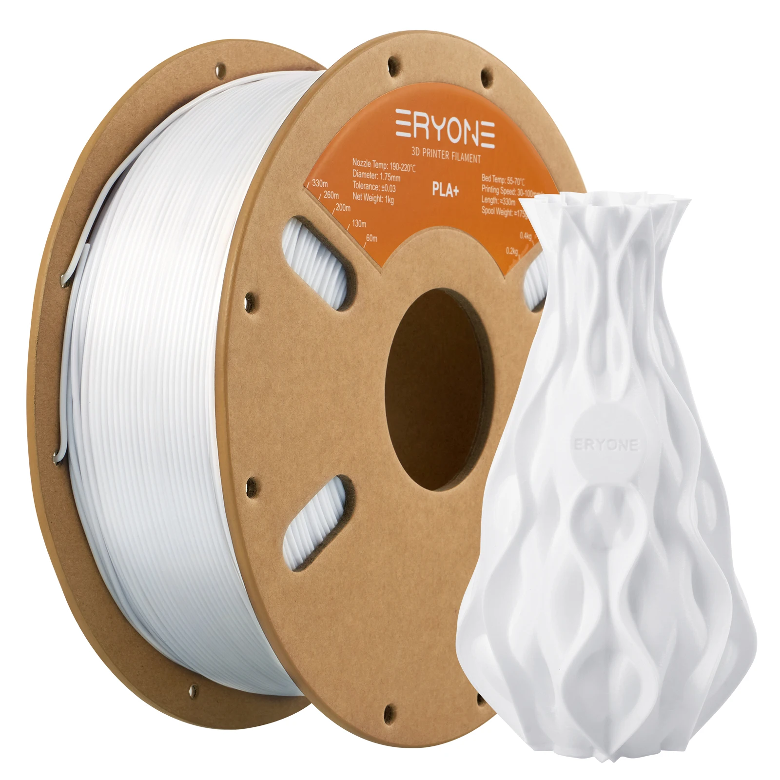 ERYONE 1 kg PLA Plus Premium-Filament 1,75 mm 3D-Druck, mehrfarbig erhältlich, 1 kg pla+ Filament, 1 kg/Spule