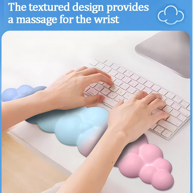 

Подставка для запястий Cloud, эргономичный коврик для мыши, коврик для клавиатуры и мыши с подставкой для запястья, нескользящий коврик для аксессуаров для домашнего офиса
