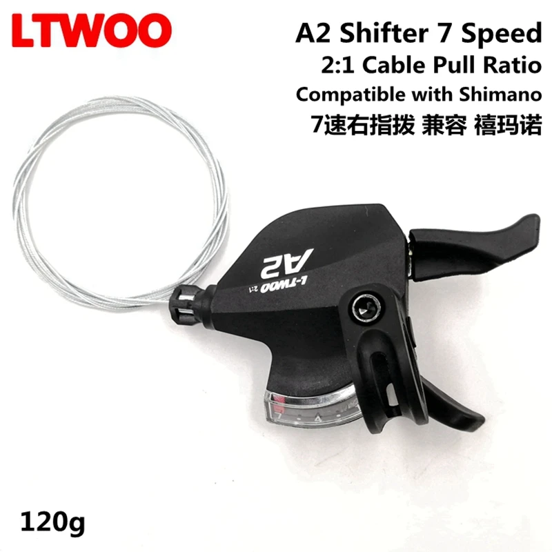 LTWOO A2 3X7 Speed Mountain Bicycle  Parts Window Indicator Right/Left Shifter 2:1 Tech Compatib le with SHIMANO