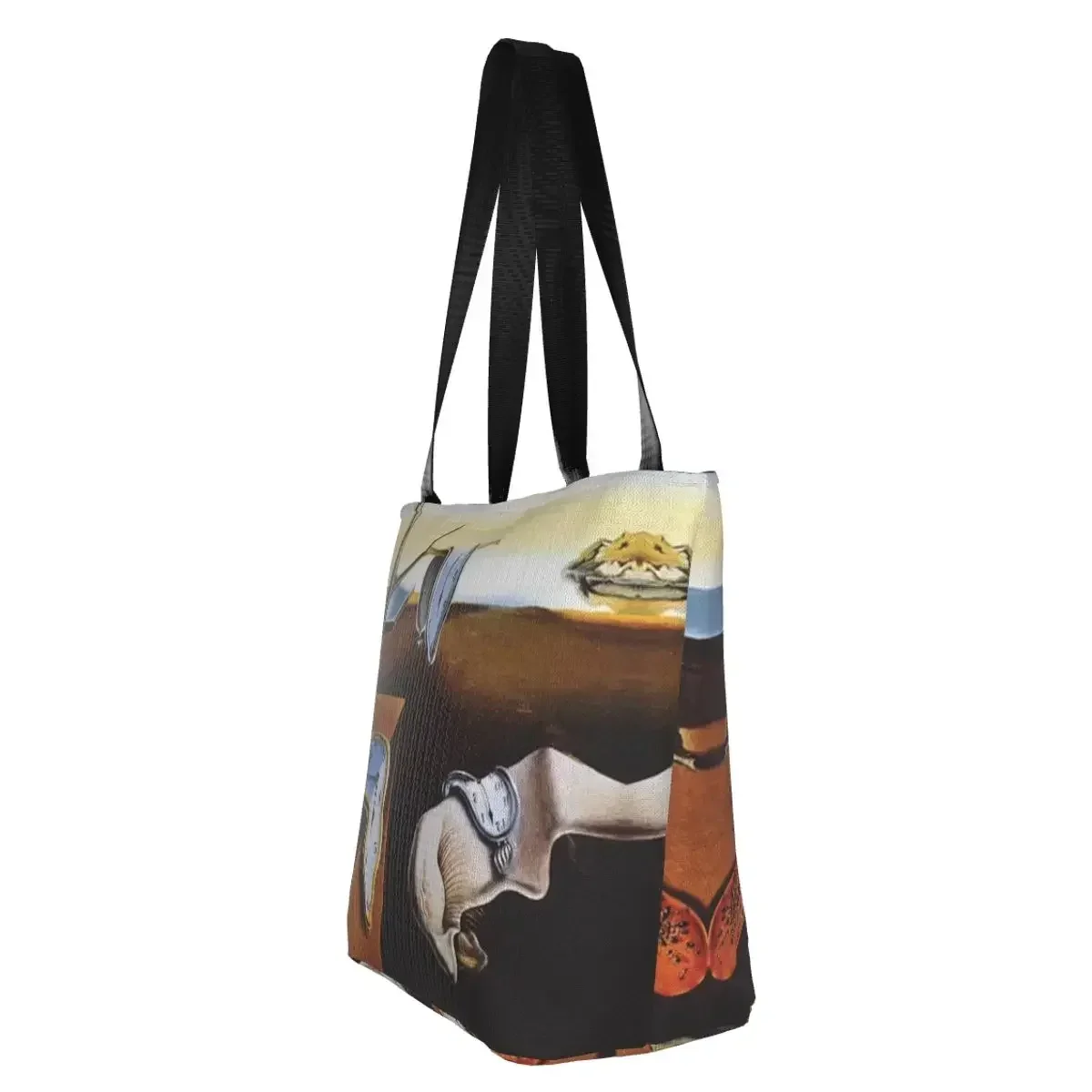 Bolsa de compras de lona para mulheres, pintura abstrata do surrealismo, compradora do artista abstrato, sacolas, Salvador Dali, a persistência da memória, mercearia