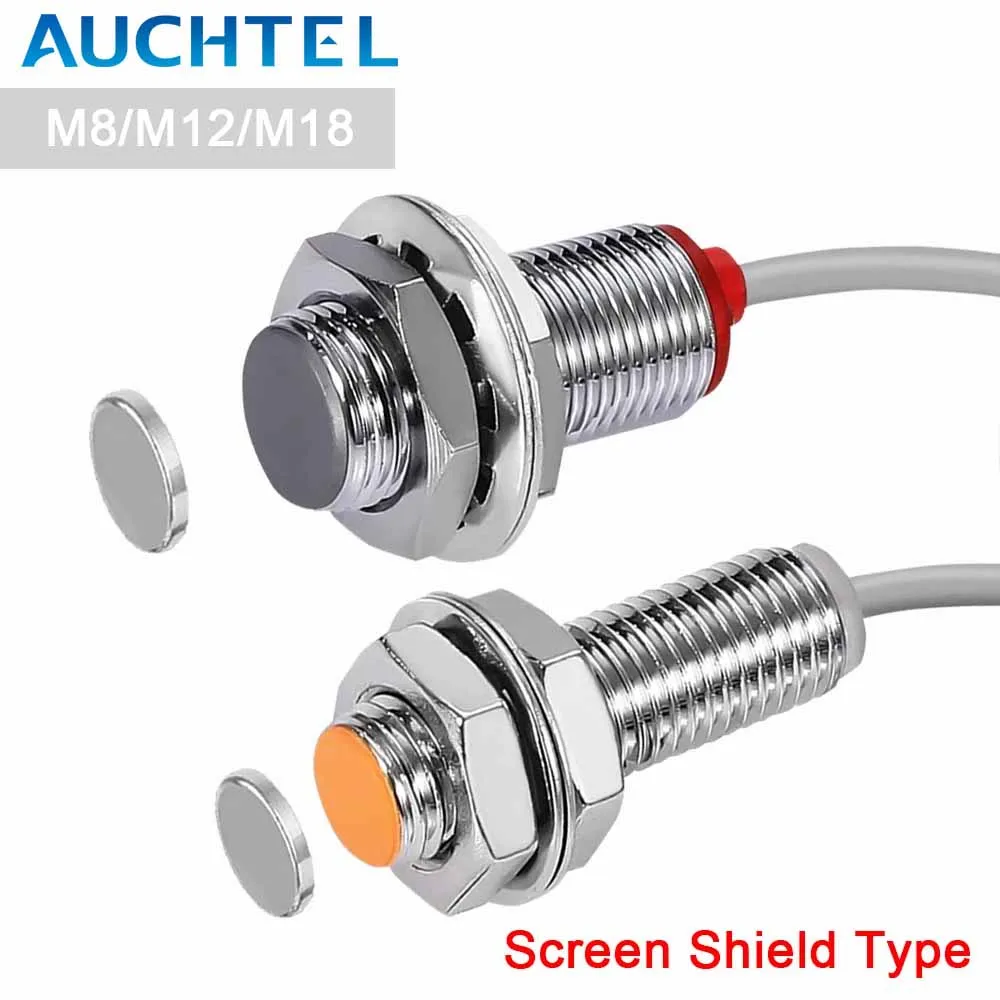 AUCHTEL Hall Magnetic Switch NJK Proximity Inductive Sensor M8 M12 M18 NPN/PNP NO/NC 24V Hall Effect Proximity Sensor