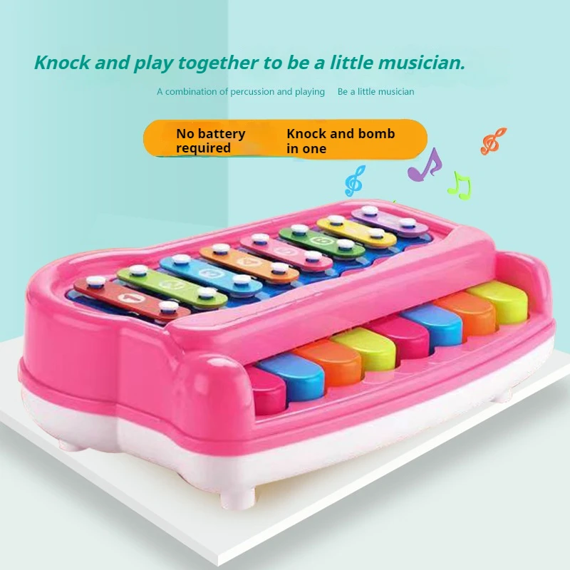 Instrumenten Voor Kinderen Multifunctionele Baby Acht-Noot Piano Twee-In-Één Muziekinstrument Kinderen Muziek Speelgoed Jongens Meisjes Geschenken