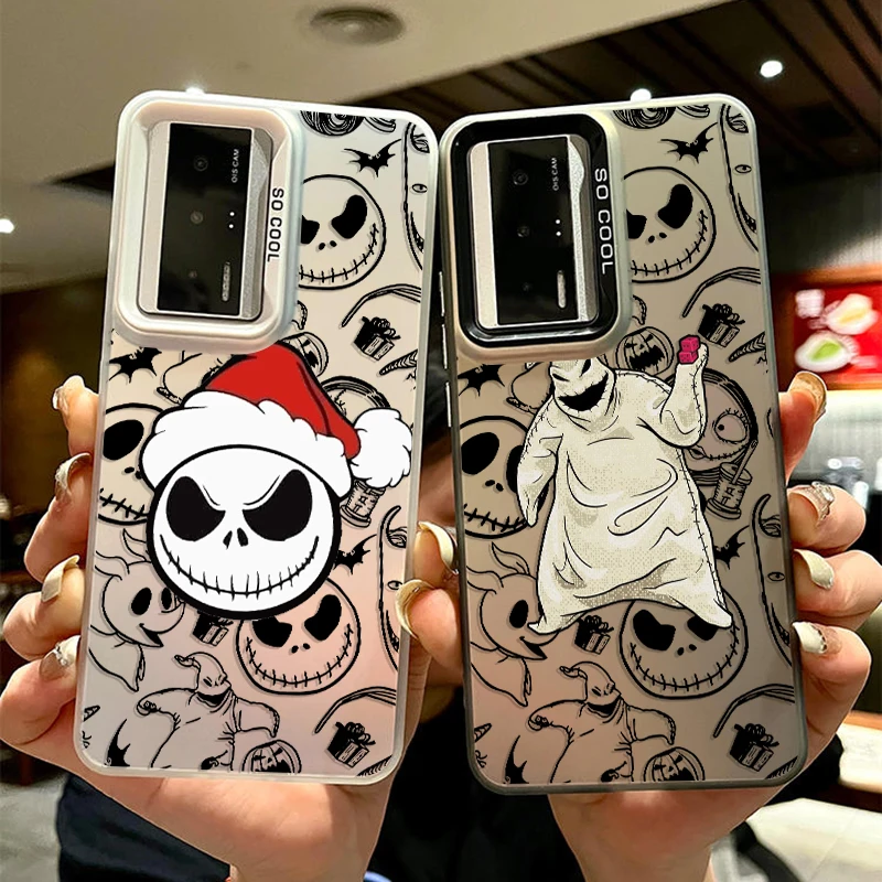 The Nightmare Before Christmas For Xiaomi Mi 13T 12T 11 POCO M5S M3 M2 C51 C50 X3 F4 F3 GT NFC Pro Colorful Silver Phone Case