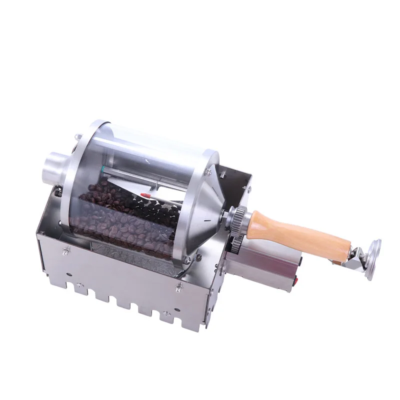 AS1-S400T máquina para asar granos de café casera, tostador de café de fuego directo de acero inoxidable, máquina para hacer granos, visualización de vidrio de cuarzo