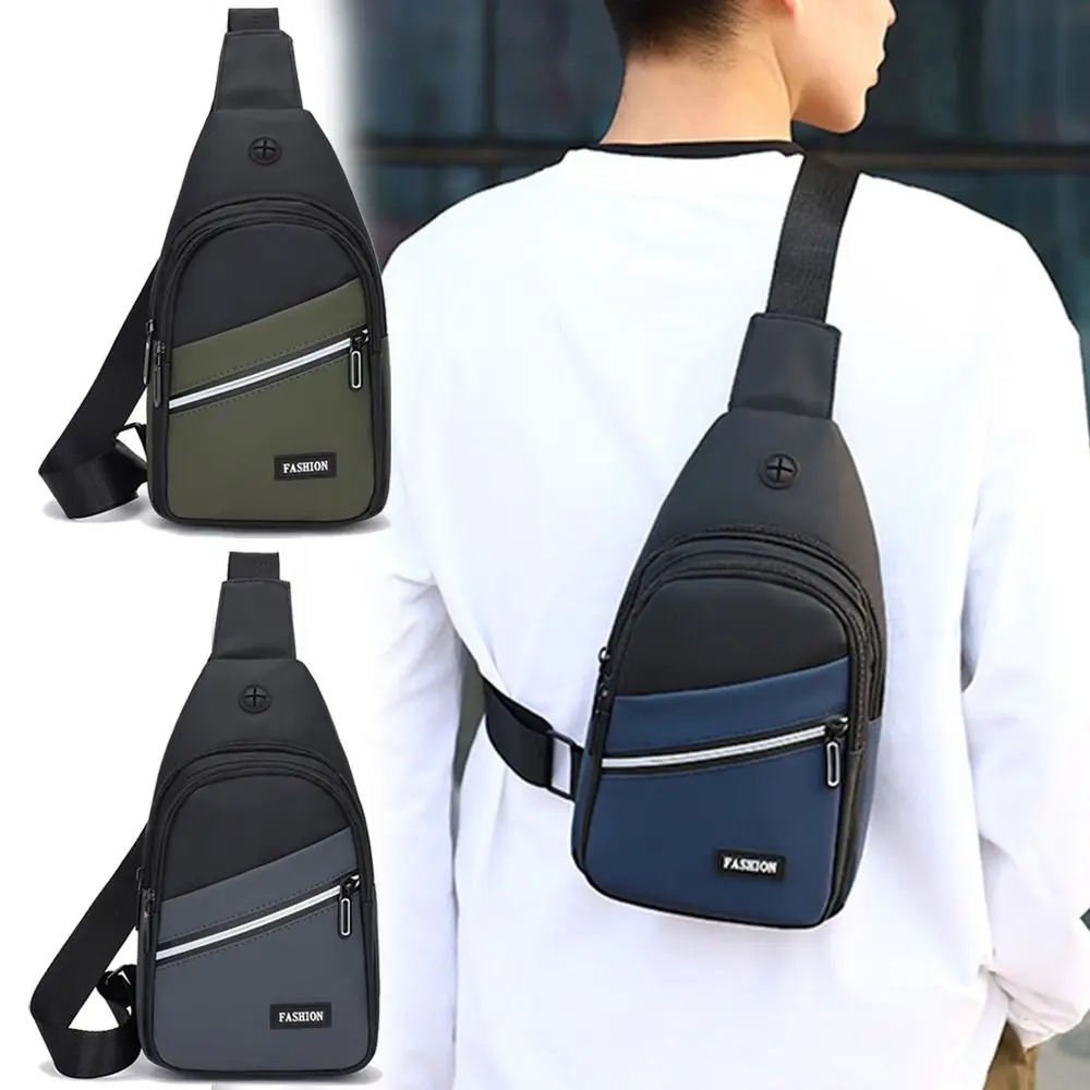 

Casual Oxford Cloth Men's Waist Bag Single Shoulder Strap Waterproof Chest Bags Business Handbags