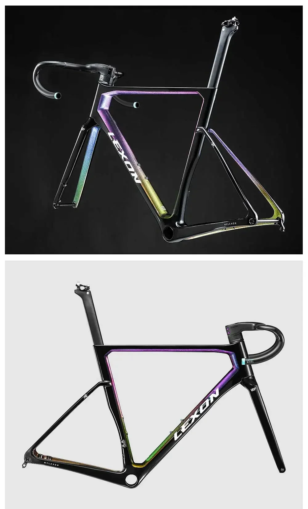 2025 LEXON VISRT Carbon Aero Road Frame Disc Brake 142x12mm Full