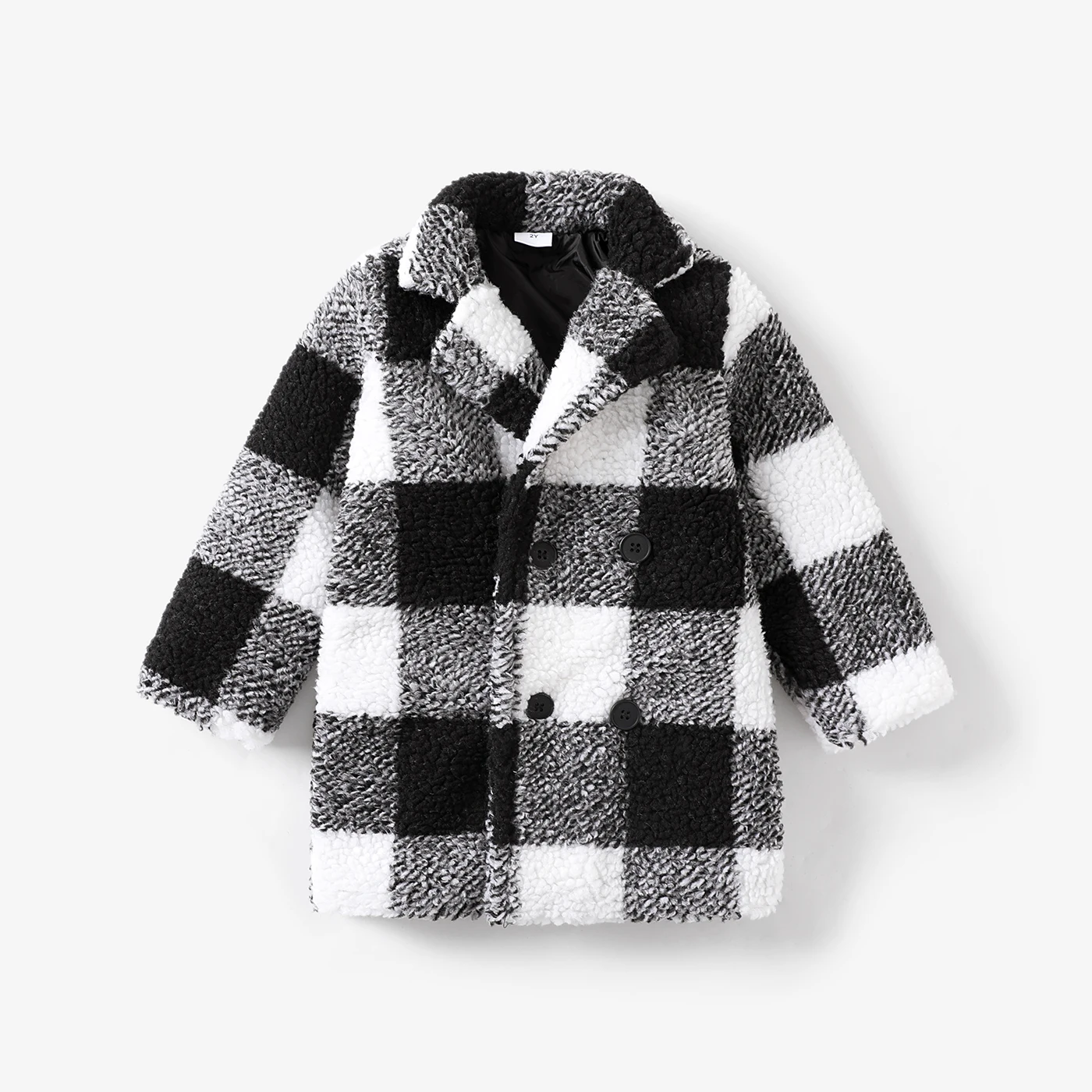 

PatPat Toddler Boy/Girl Lapel Grid/Houndstooth Coat