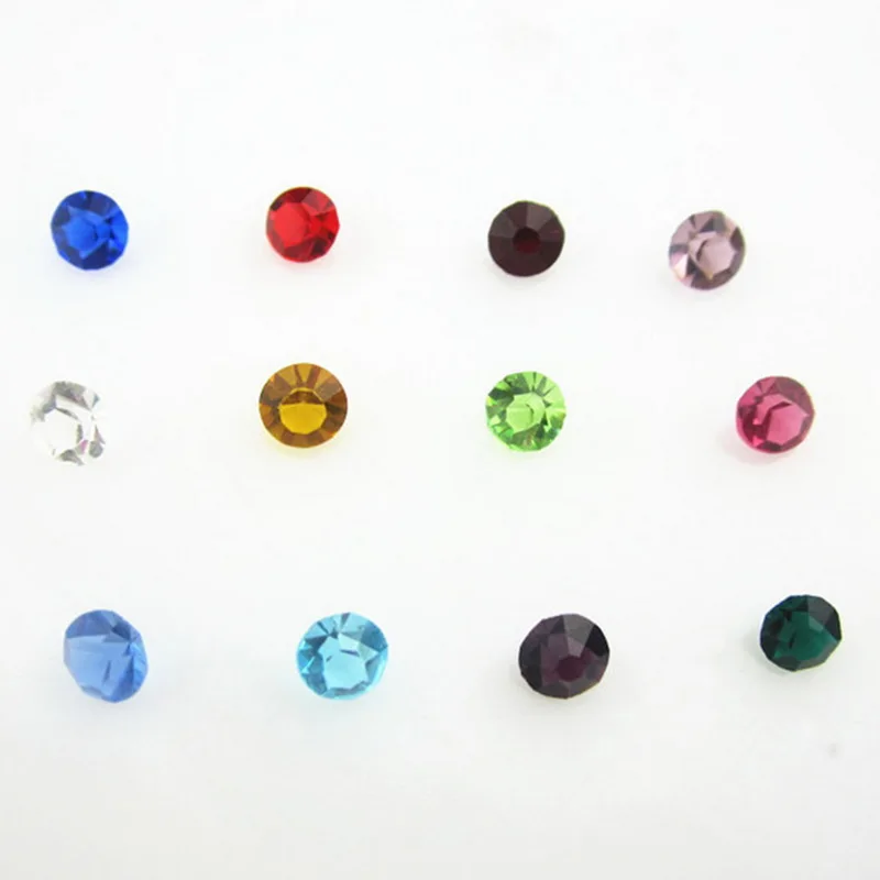 Wholesale120pcs/Lot 5mm Mix 12 Month Crystal Birthstone Floating Charms Living Glass Memory Lockets DIY Jewelry Accessories