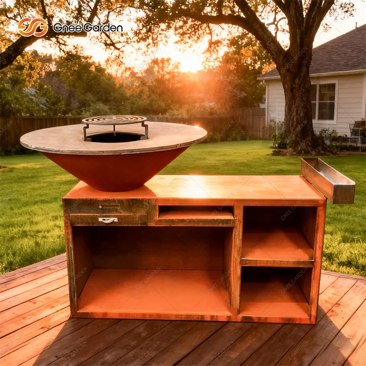 Quality Certification Exterior BBQ Custom BBQ Grill BBQ Circle Table