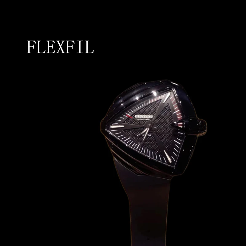 FLEXFIL Luxury Diver Wave 3D high quality triangle sport Brand Automatic Mechanical Men Watch Waterproof Luminous 42mm 316LSteel