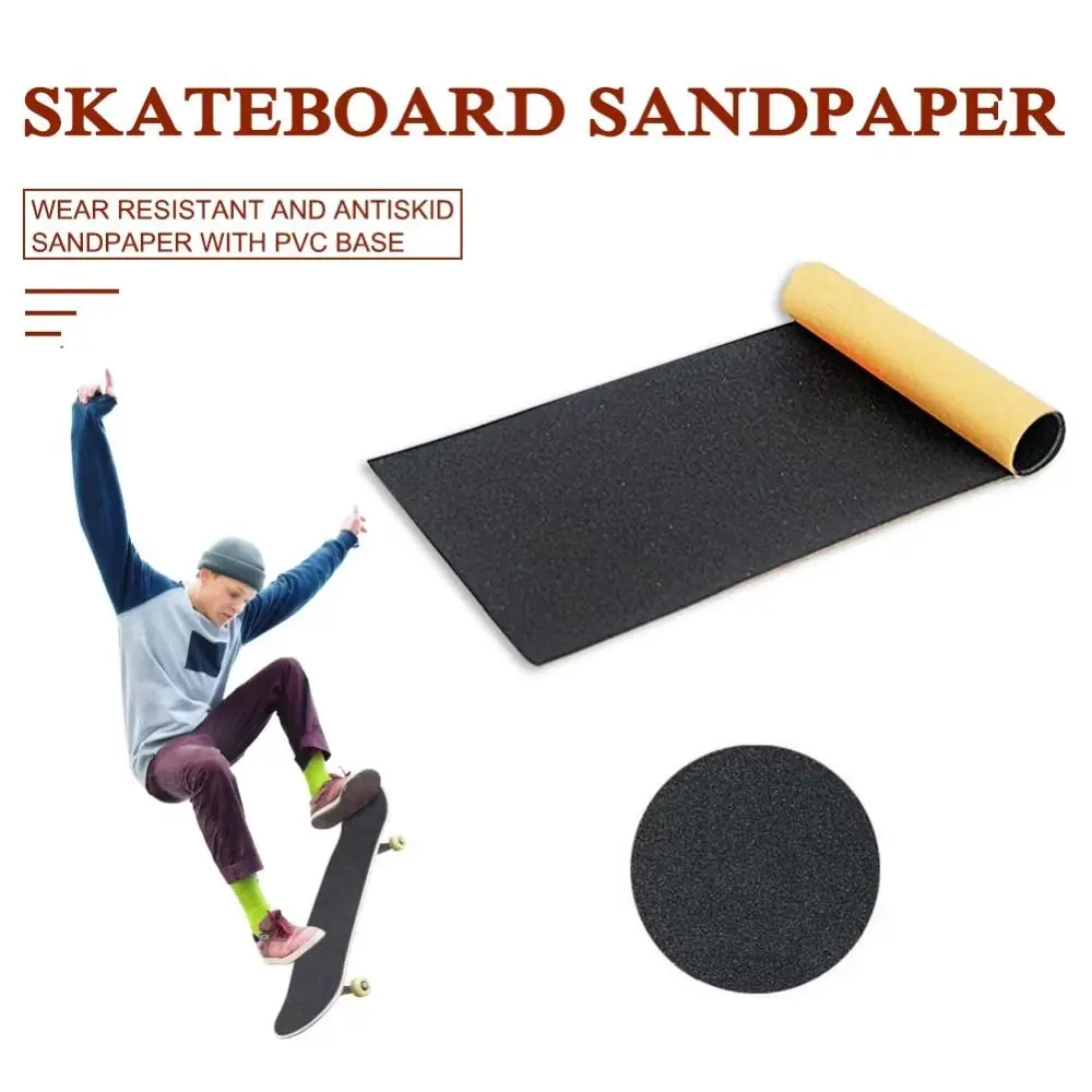 81x21cm Skateboard Sandpaper Self-Adhesive Waterproof Skateboard Anti-slip Stickers Bubble Free Wear-Resistant
