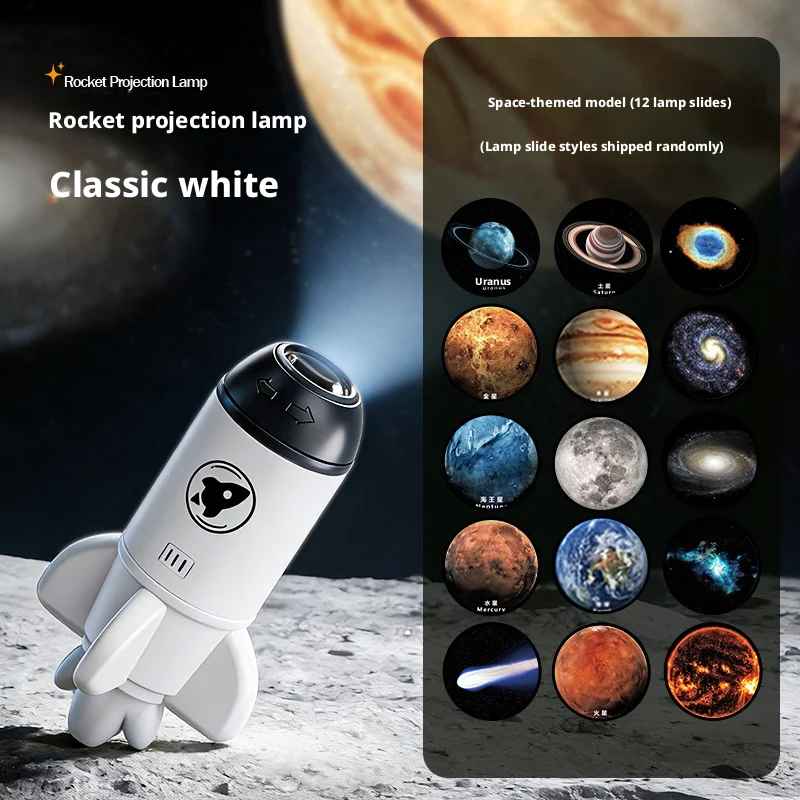 Mini projetor galaxy star com 12 imagens hd, plugue usb, lâmpada noturna led, rotação 360 ° para crianças, decoração de quarto, presente de aniversário