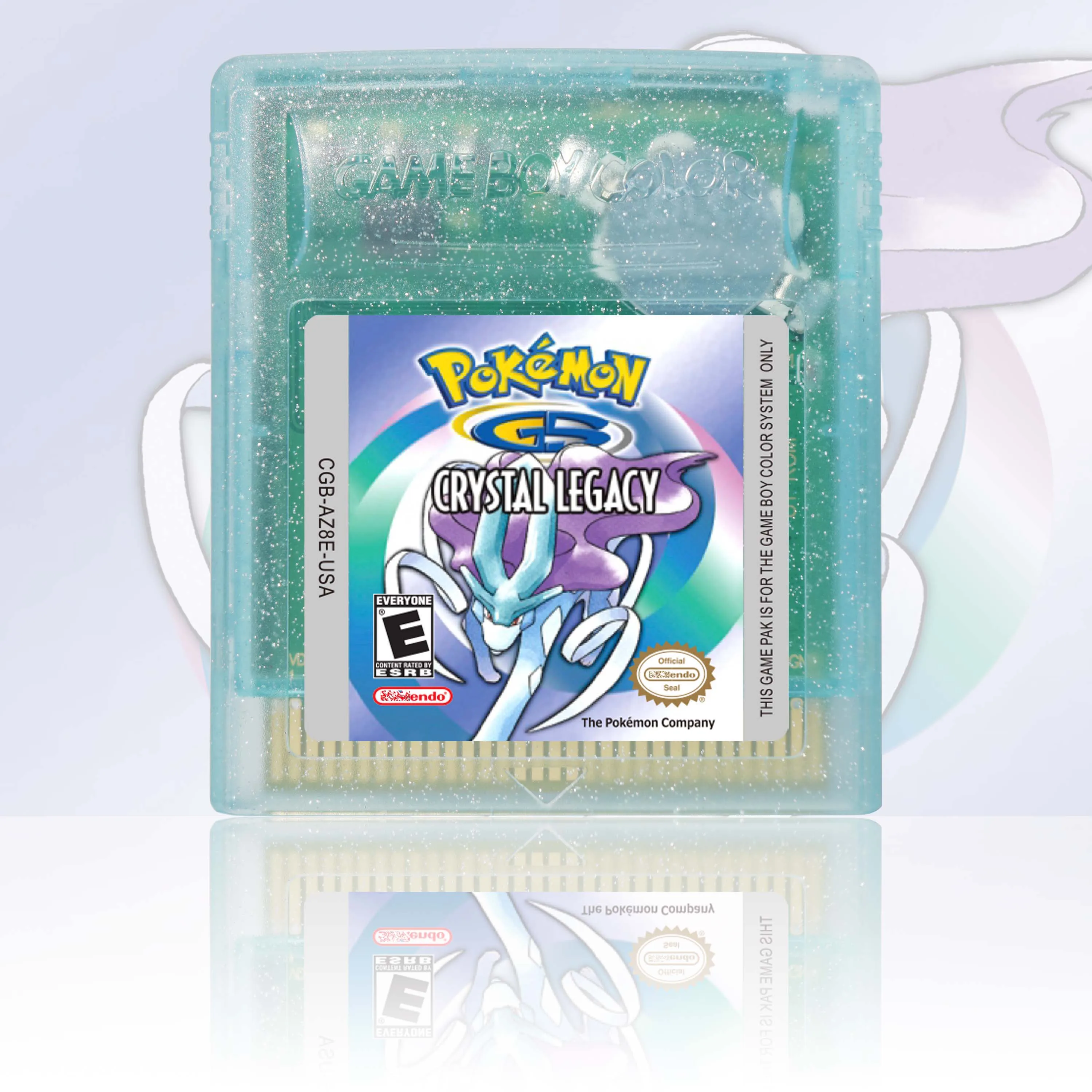 بوكيمون كريستال ليجاسي (إصدار (1.3.1) خرطوشة ألعاب GBC 16 بت بطاقة وحدة تحكم ألعاب فيديو عالية الجودة لعبة فيديو GBC #2