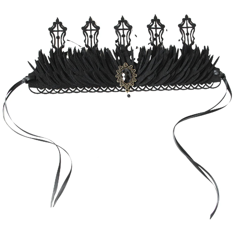 

Gothic Accessories Baroque Retro Crown Halloween Masquerade King Princess Witch Tiara Style Head Band Vintage Headband Miss