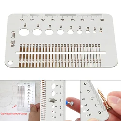 Stainless Steel Bolt Screw Gauge Card, Portable Crack Width Ruler Tools for Pros / DIY