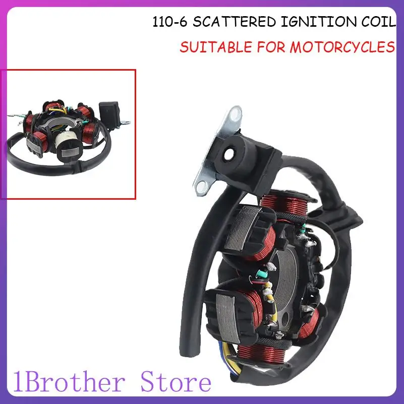 

6 Poles 5 Wires Half-wave Ignition Magneto Stator For Gy6 50cc 70cc 90cc 110cc 125cc ATV Quad Pocket Bike