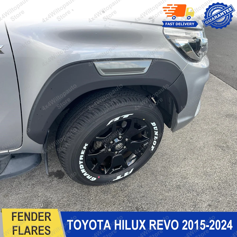 

Автомобильные аксессуары, рассеиватели крыльев, колесная арка для Toyota Hilux Revo 2015-2024 лет, модели с серой слойной поверхностью, Стайлинг автомобиля