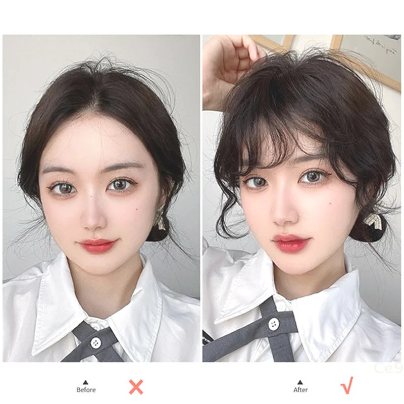 

Comic-Style Fake Air Bangs – Clip-In Curly Fringe for Natural Volume