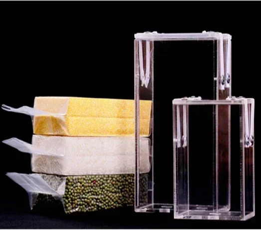 Rice Brick Mold Miscellaneous Grain Vacuum Bag Mold Acrylic Transparent Square Shaped Box Multi Size Compression Bag Shaping Box