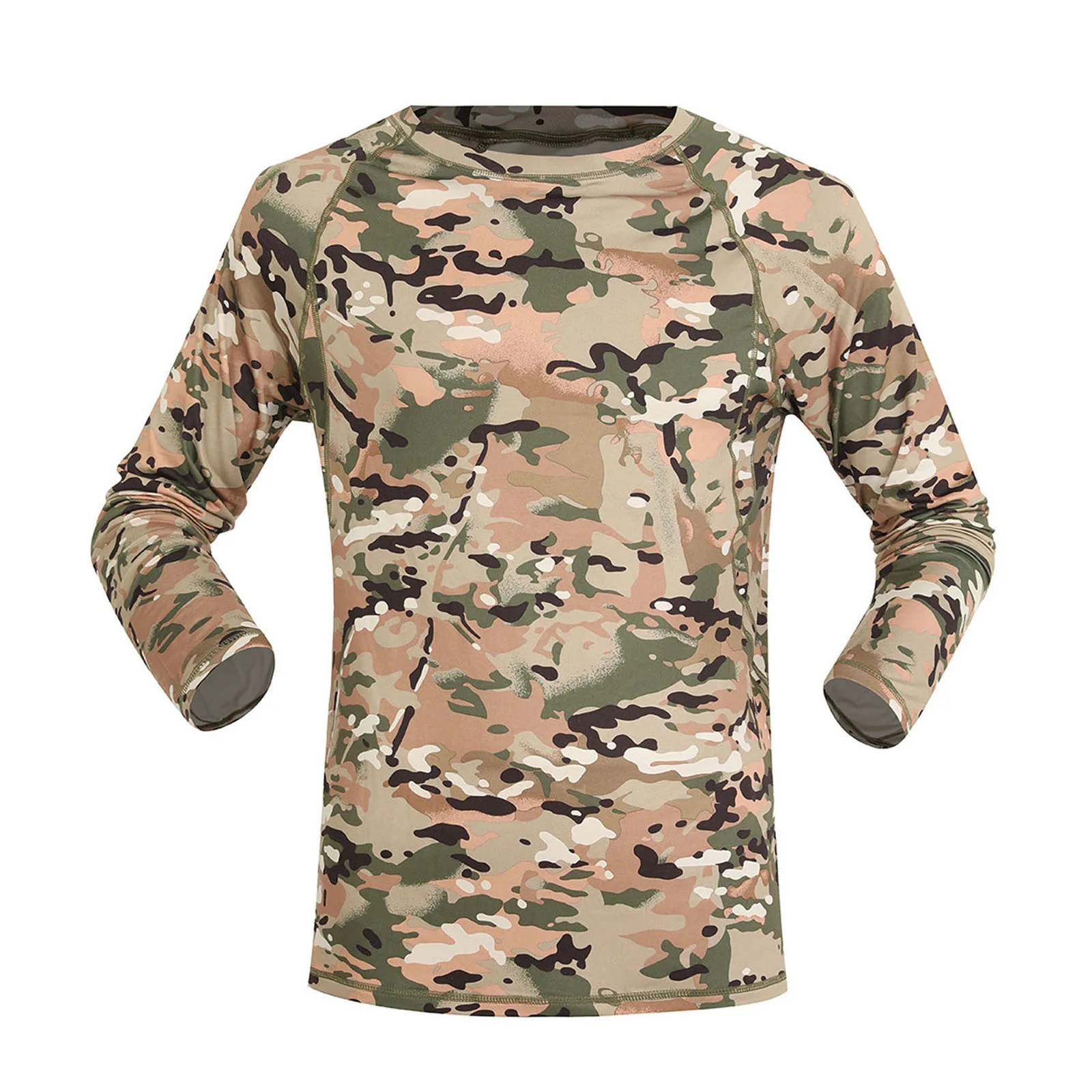 

Mens Camouflage Thermal Underwear Outfit Crew Neck Long Sleeve T-shirt and Leggings Long Pants Basic Layer Homewear