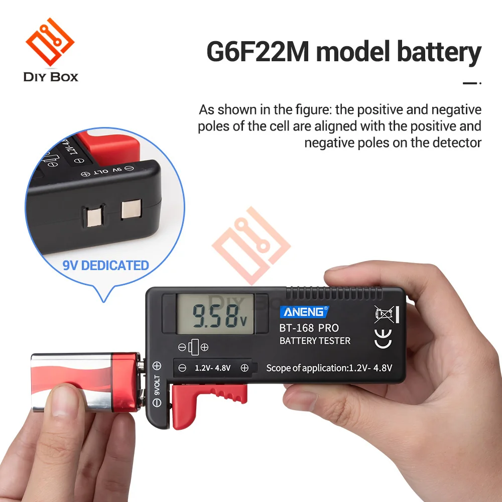 BT-168 PRO Digital Battery Capacity Tester for 18650 14500 Lithum 9V 3.7V 1.5V Cell C D Batteries Tester M05 20 Dropship