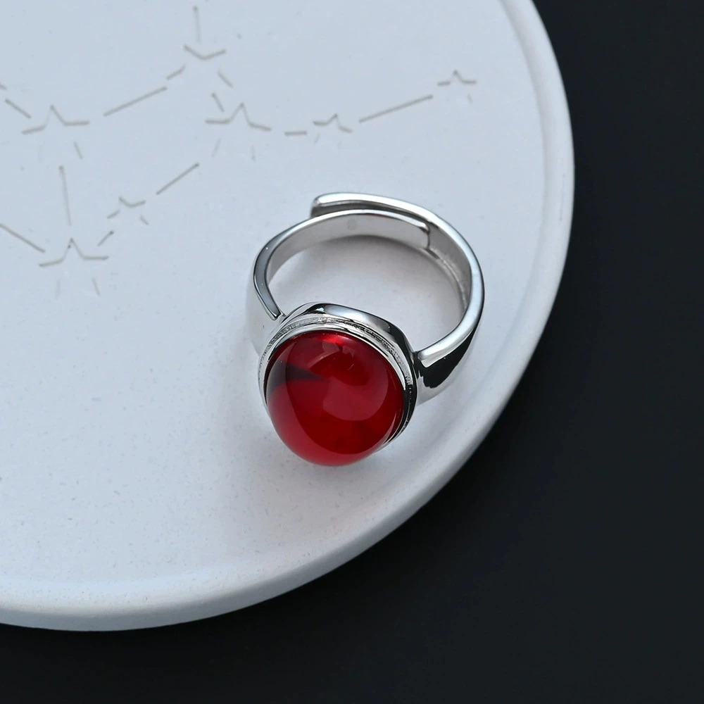 

Vintage Oval Red Stone Adjustable Finger Rings For Women Lady Fashion New Jewelry Gift Party Wedding кольцо женское