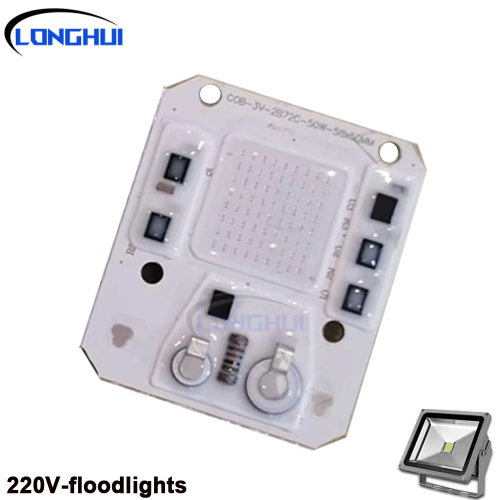 50W Driver-Free High-Brightness White Light, Warm White Light LED Chip Integrated Light Source for Street Lights and Floodlight