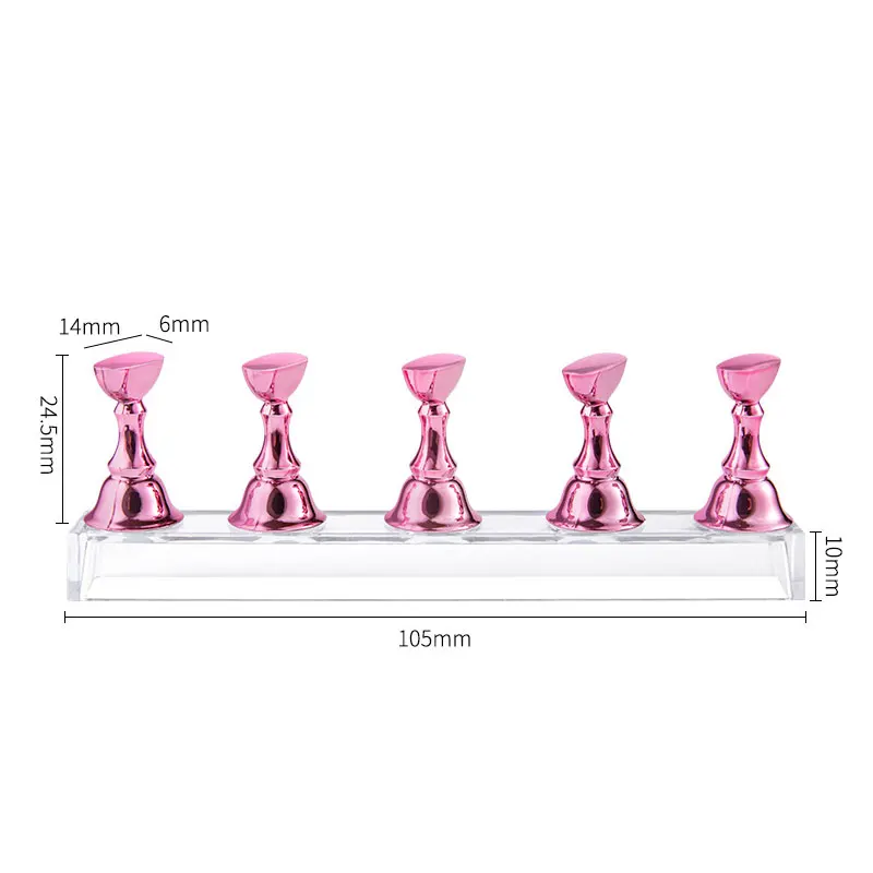 Support magnétique pour ongles à pression, 5 pièces, présentoir de faux ongles, support de pratique, réutilisable, formation/peinture pour débutants, bricolage