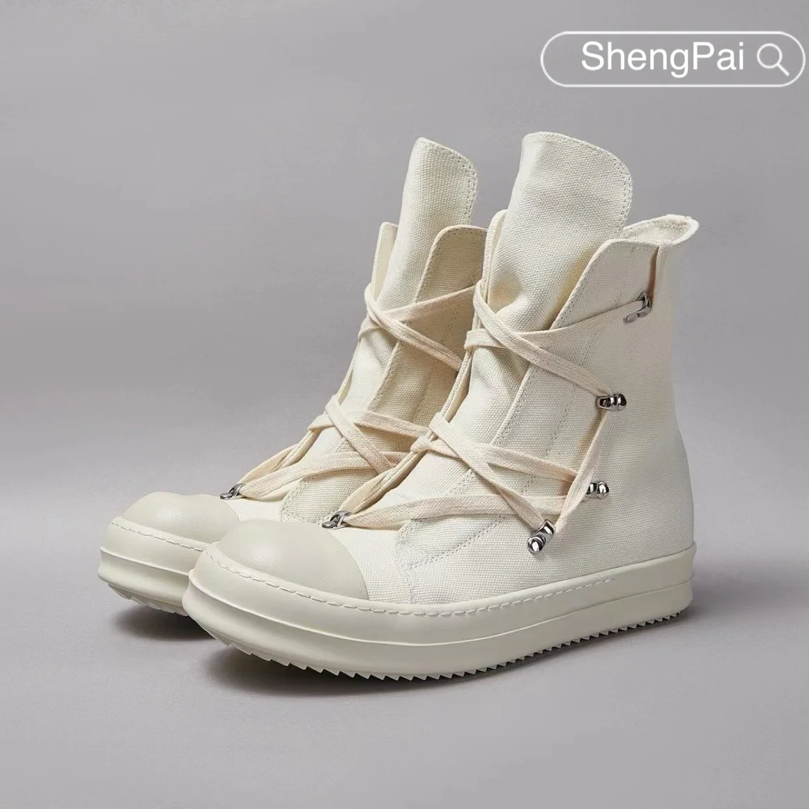 

Brand Designer Sneakers Luxury Casual Men Shoes Quality White Canvas High Top Pentacle Ankle Boots Women Zipper Flat Sneakers