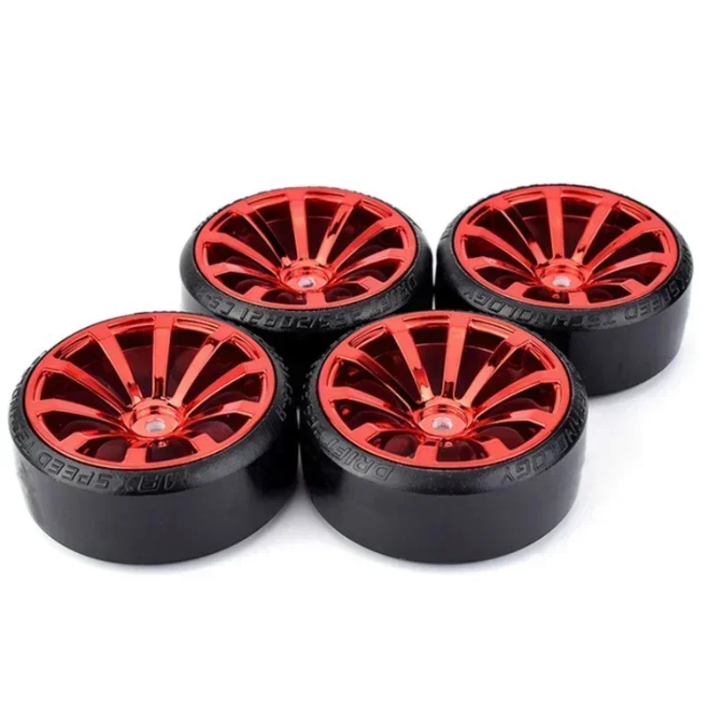 4Pcs RC Hard Pattern Drift Tires Tyre Wheel for Tras HSP Tamiya HPI 1:10 RC On-road Vehicle Drifting Car Hard Tyre Set