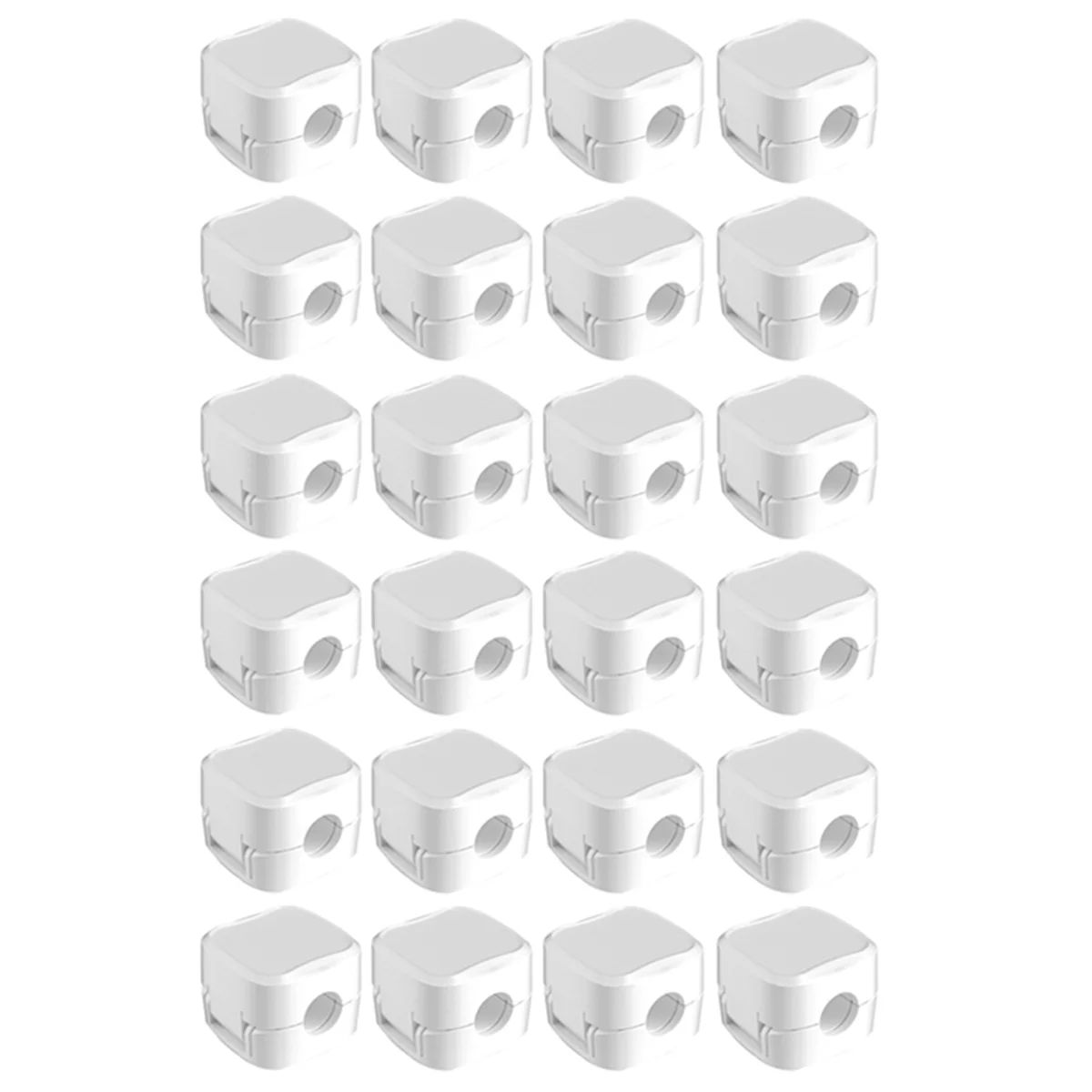 24PCS Magnetic Cable Organiser Clips Cable Management Wire Manager Cord Holder Charging Cable Winder Wall Mounted Hook-A