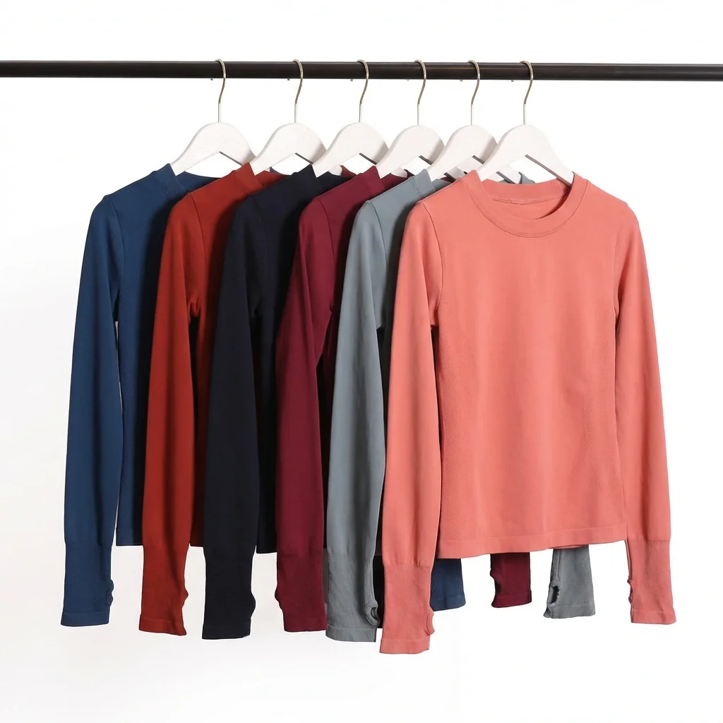 Women's Fitness Seamless T-shirt Long Sleeve Sports Top Yoga Gym Shirts Training Running Shirt Activewear for Workout T-shirt image 3