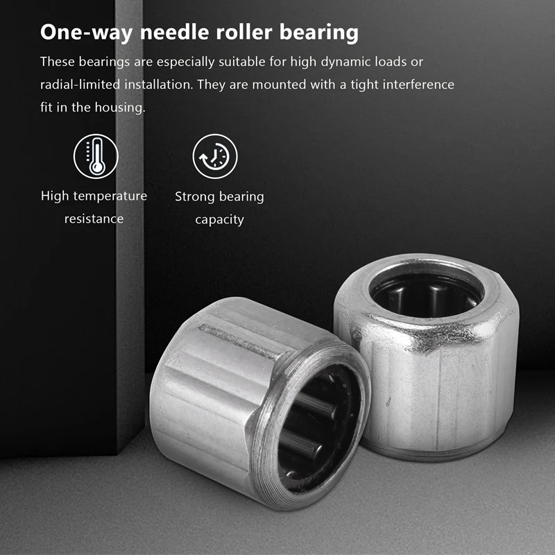 10Pcs Needle Bearing HF081412 Outer Ring Octagon One-Way Needle Roller Bearing 8X14X12mm for Manufacturing Industry