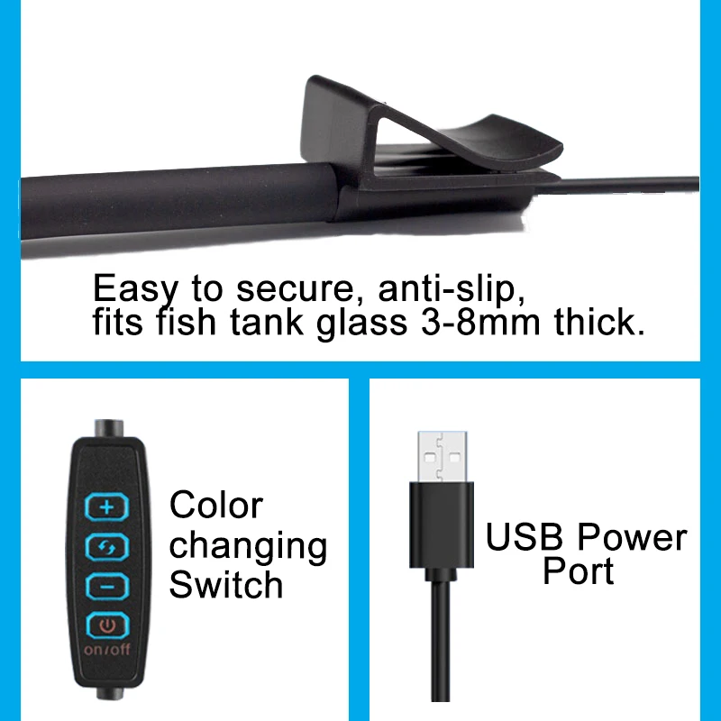 USB Aquarium LED Lamp Fish Tan - Marine Aquarium Mini ulasan dan harga