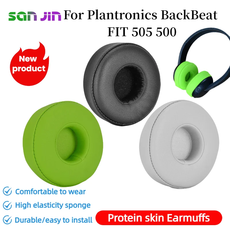 

SANJIN Replacement Protein skin memory sponge Ear Pads For Plantronics BackBeat FIT 505 500 Headset Earmuff Repairing Parts