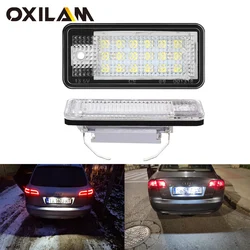 2Pcs No Error Car LED License Number Plate Light 12V For Audi A4 S4 B6 B7 A6 C6 S6 A3 S3 Cabriolet A8 S8 Q7 RS4 RS6 Accessories