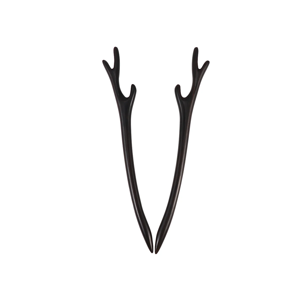 

2 Pcs Ebony Hairpin Accessories for Girls Vintage Clasp Handmade Headdress Hanfu Wooden Miss