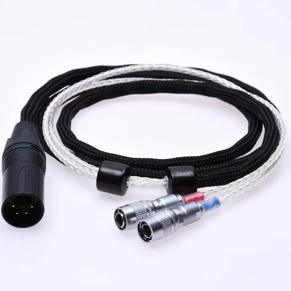 Black 16 Cores 5N Pcocc silver plated For Mr Speakers Dan Clark Audio Ether Alpha Dog Prime Headphone Upgrade Extension Cable