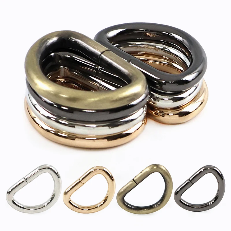 

Meetee 20Pcs 13-50mm Metal Buckle D-Ring Bag Strap Buckles HandBag Hanging Rings Webbing Adjust Buckle DIY Hardware Accessories