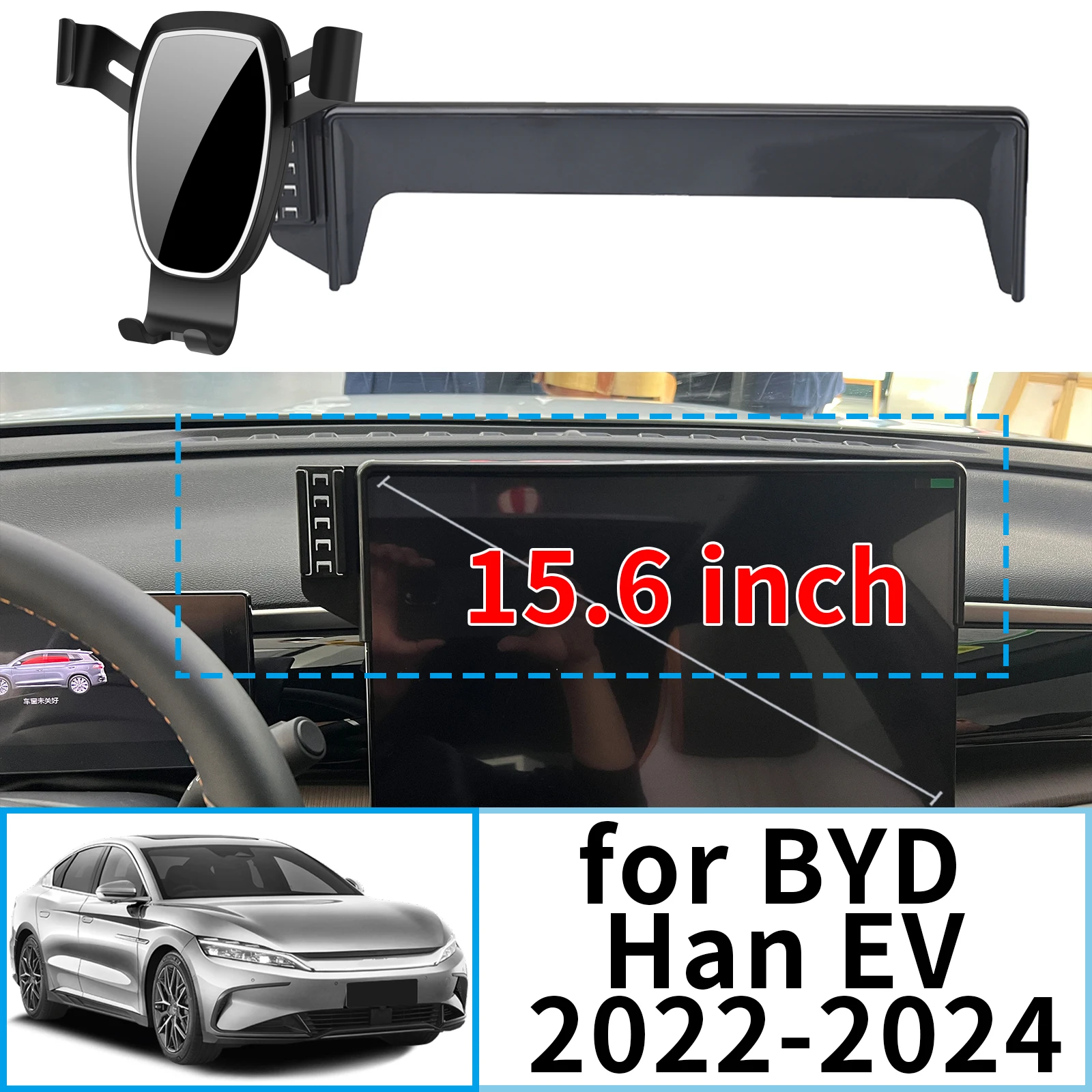 

fit for BYD Han EV 2022 2023 2024 15.6inch ​​​​Navigation Bracke Screen Base Phone Holder Mount Car ​​accessoires