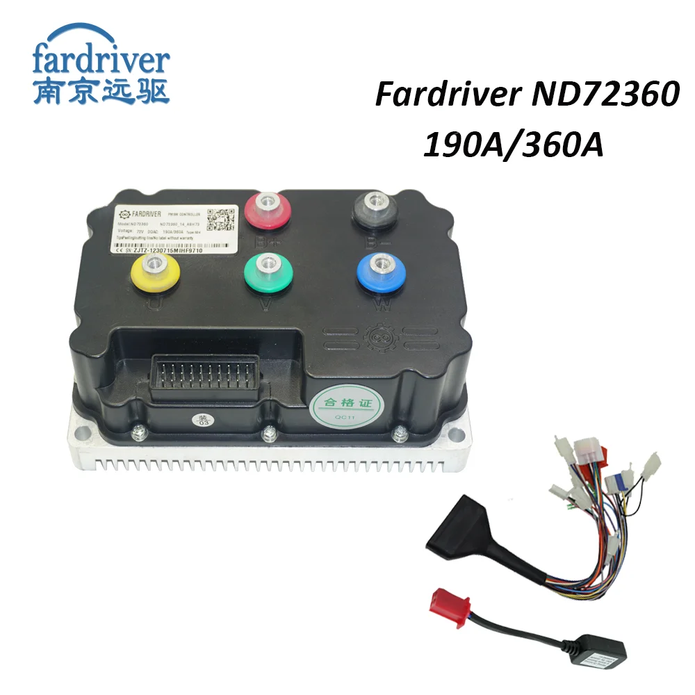 

Fardriver Controller ND72360 360A with Heat Sink Bluetooth For 3000-4000W High Power Electric Motorcycle Motors