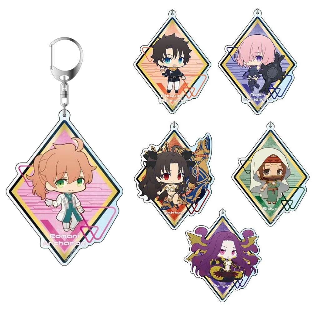 Hot Game Fate Grand Order New Style Figures Cosplay 6cm Acrylic Keychains Cute Cartoon Bag Keyring Fans Christmas Gifts