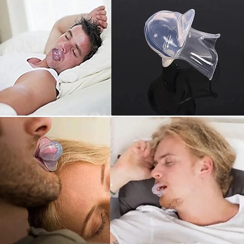 Anti Snoring Mouthpiece Tongue Retainer Helps to Eliminate Snoring Anti Snore Device Silicone Snore Sleep Apnea Anti Ronflement