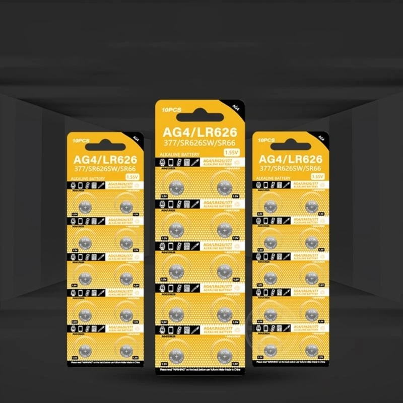 090F 10/50pcs AG4 LR626 1.55V Кнопка Батареи Портативные кнопки ячейки, подходящие для цифровых камер Электронные игры